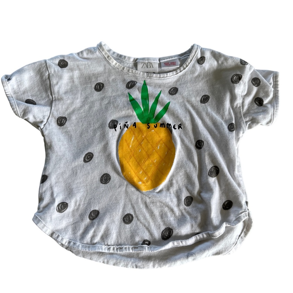 Zara Polka Dot Pineapple Tee